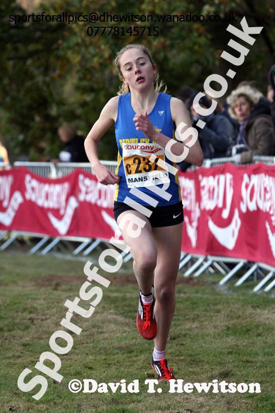 Junior women, 2016 National Cross Cpuntry Relays, Berry Hill Park, Mansfield. Photo: David T. Hewitson/Sports for All Pics
